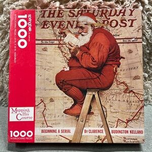 Springbok Mapping His Course Christmas jigsaw Puzzle 1000 piece Norman Rockwell